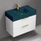 Green Sink Bathroom Vanity, 32